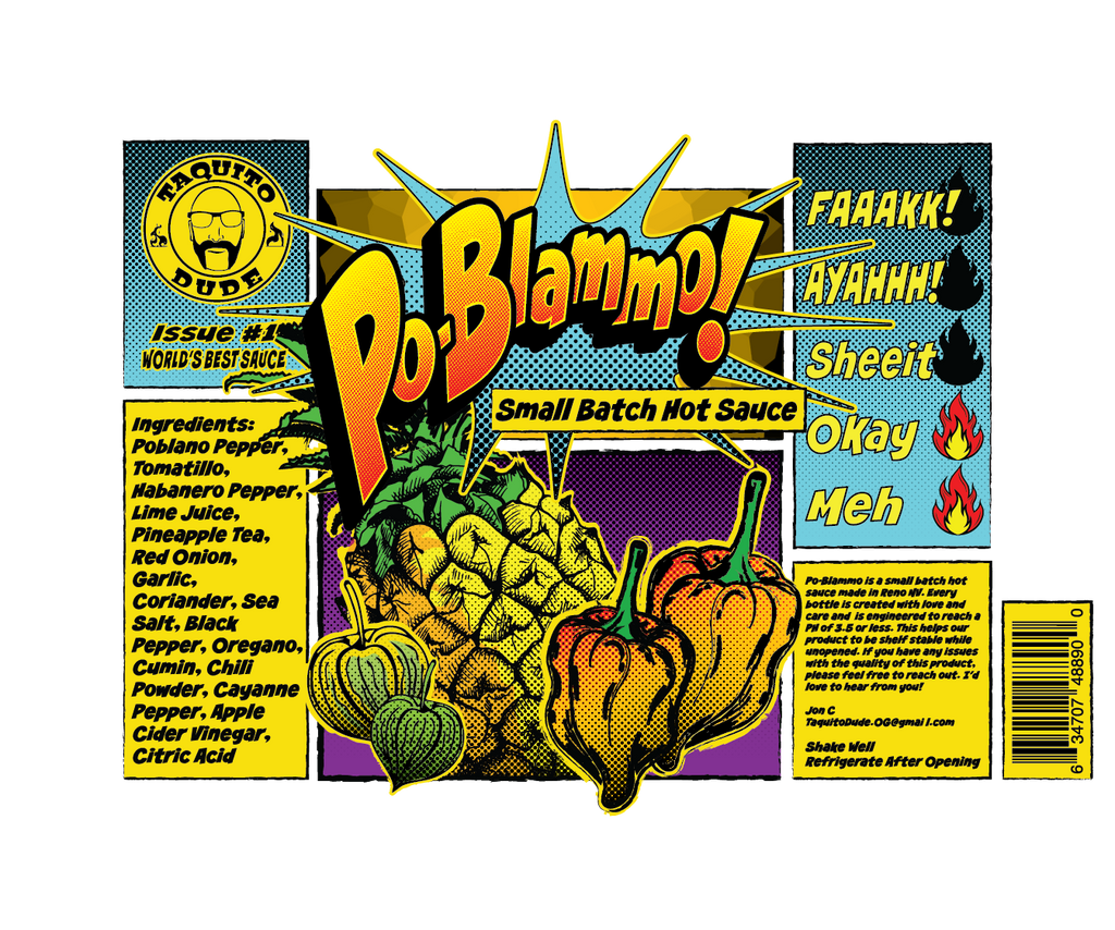 Po-Blammo™ Small Batch Hot Sauce – Poblano Tomatillo Habanero Hot Sauce